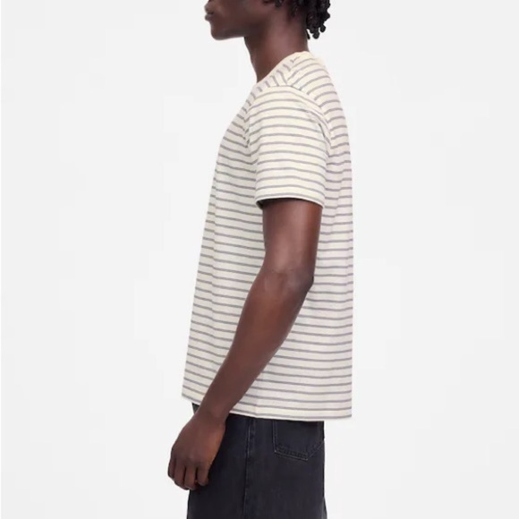 Madewell Men's Large Garment-Dyed Allday Crewneck Tee Stripes Lighthouse T-Shirt - Picture 16 of 16